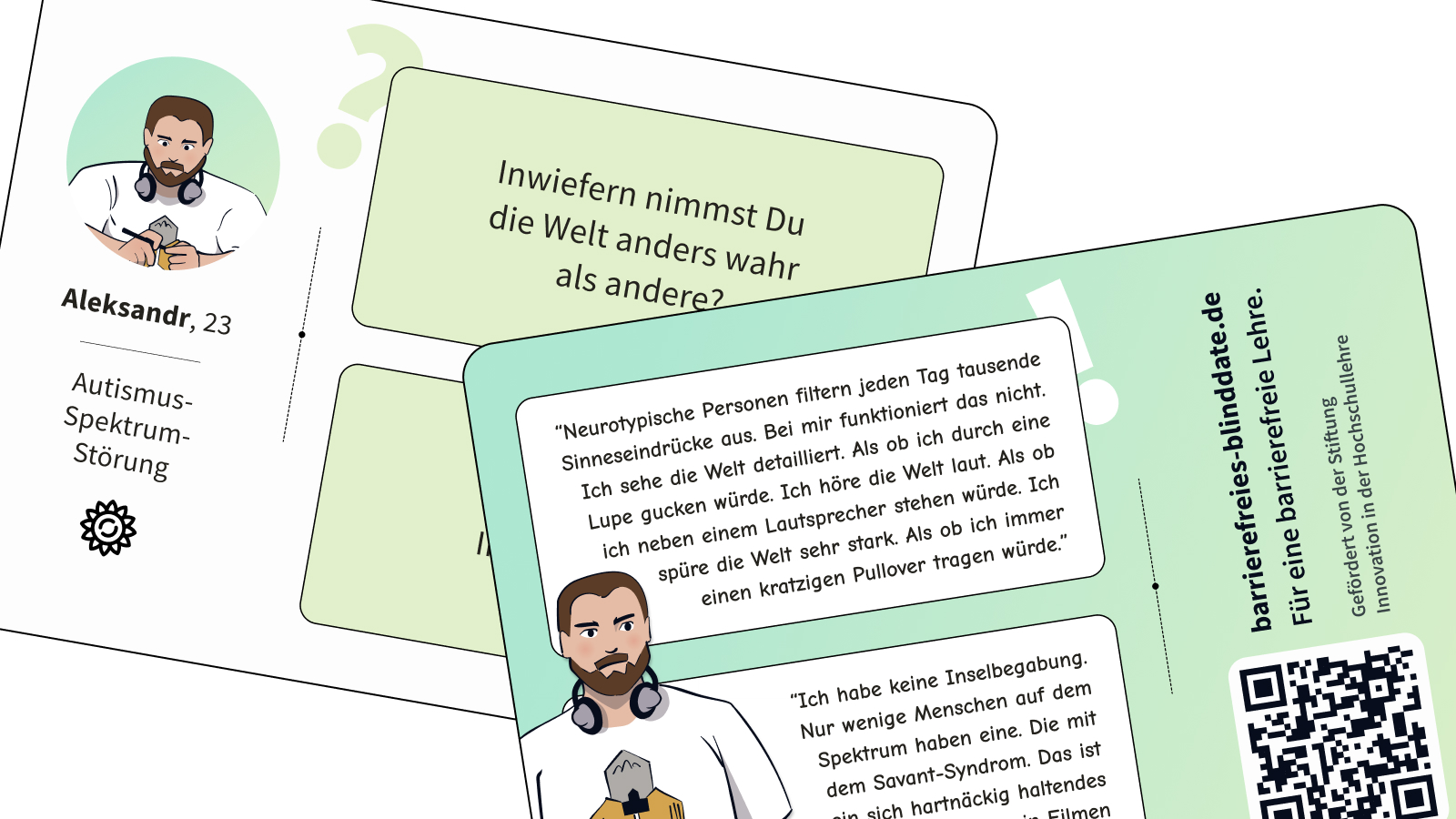 Vorschau der Postkarte über Fragen an die Persona Aleksandr