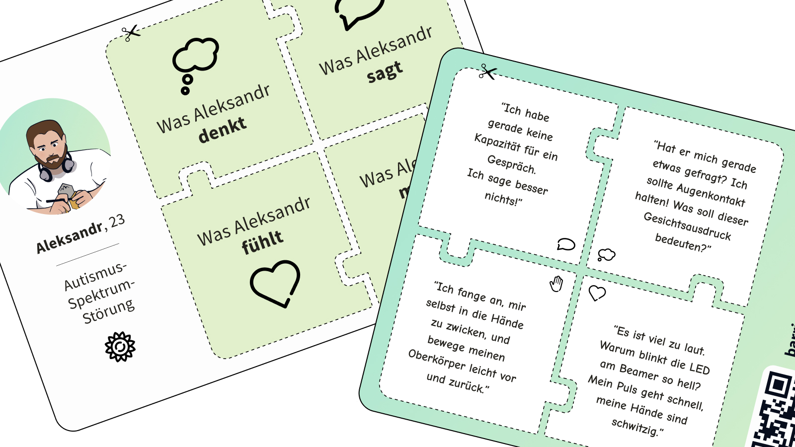 Vorschau der Postkarte über Gefühle der Persona Aleksandr