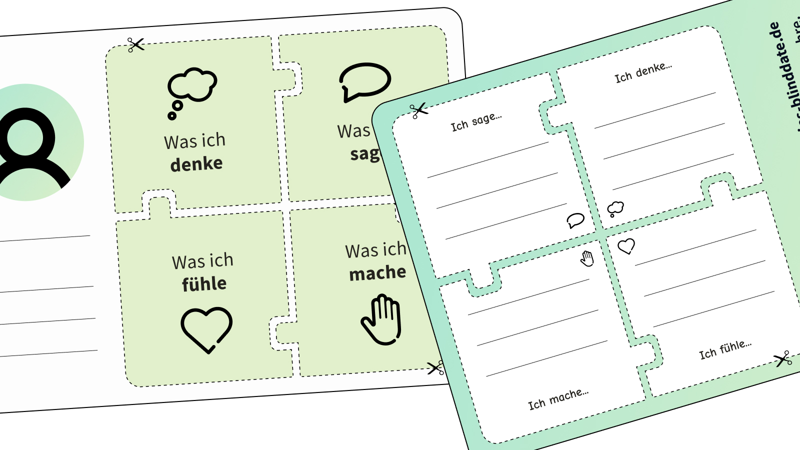 Vorschau der Postkarte über Gefühle der ausfüllenden Person