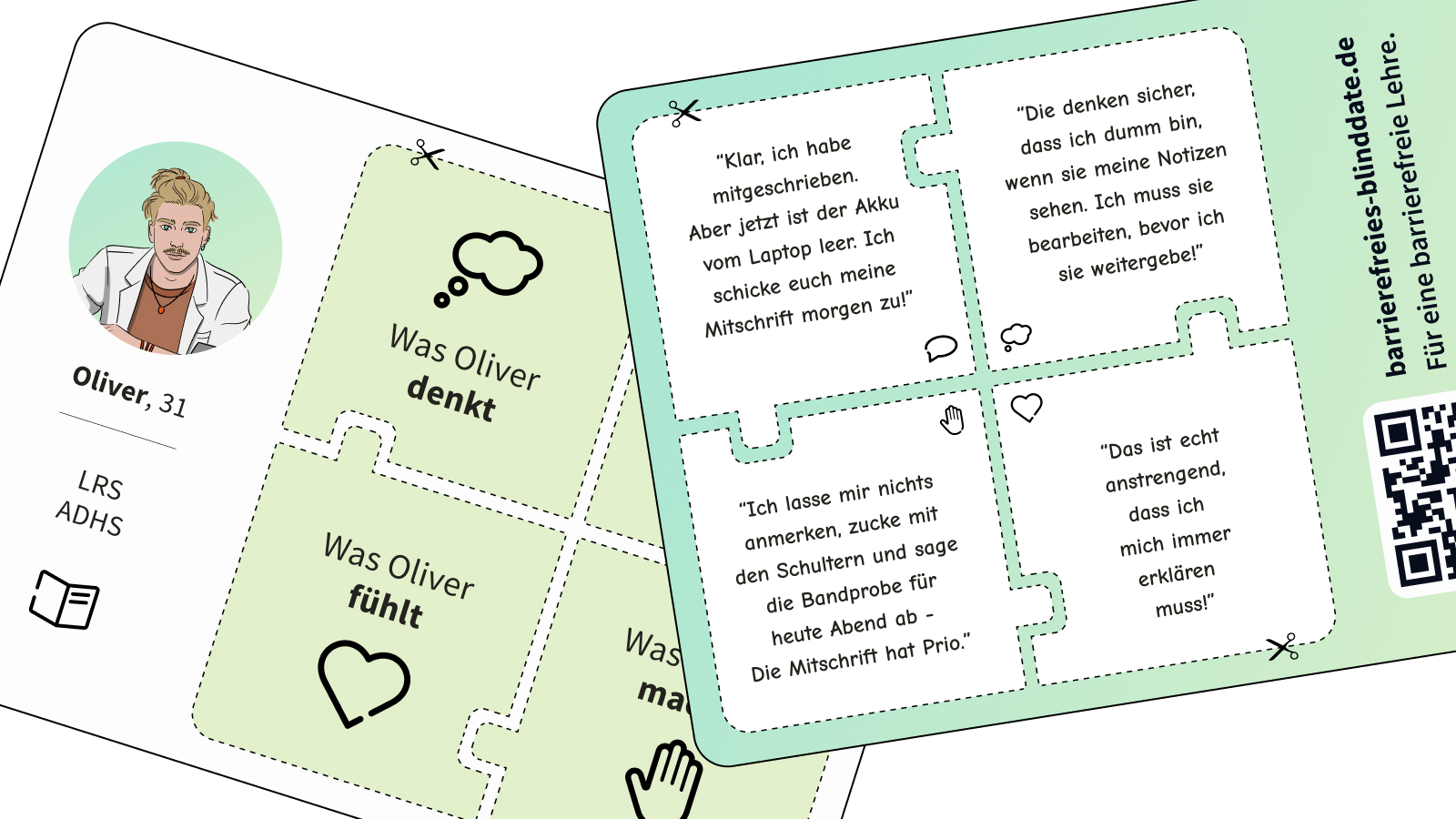 Vorschau der Postkarte über Gefühle der Persona Oliver